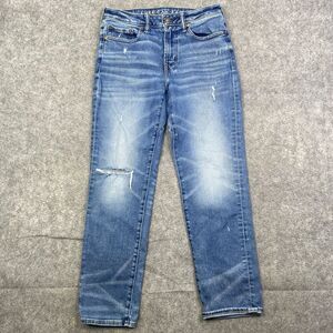 American Eagle Jeans Mens 29x30 Blue Slim Straight Move Free Distressed Medium